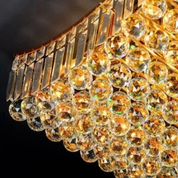 Lustre rectangulaire encastré en cristal européen