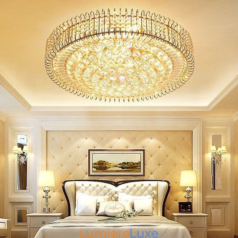 Plafonnier rond en cristal de style européen