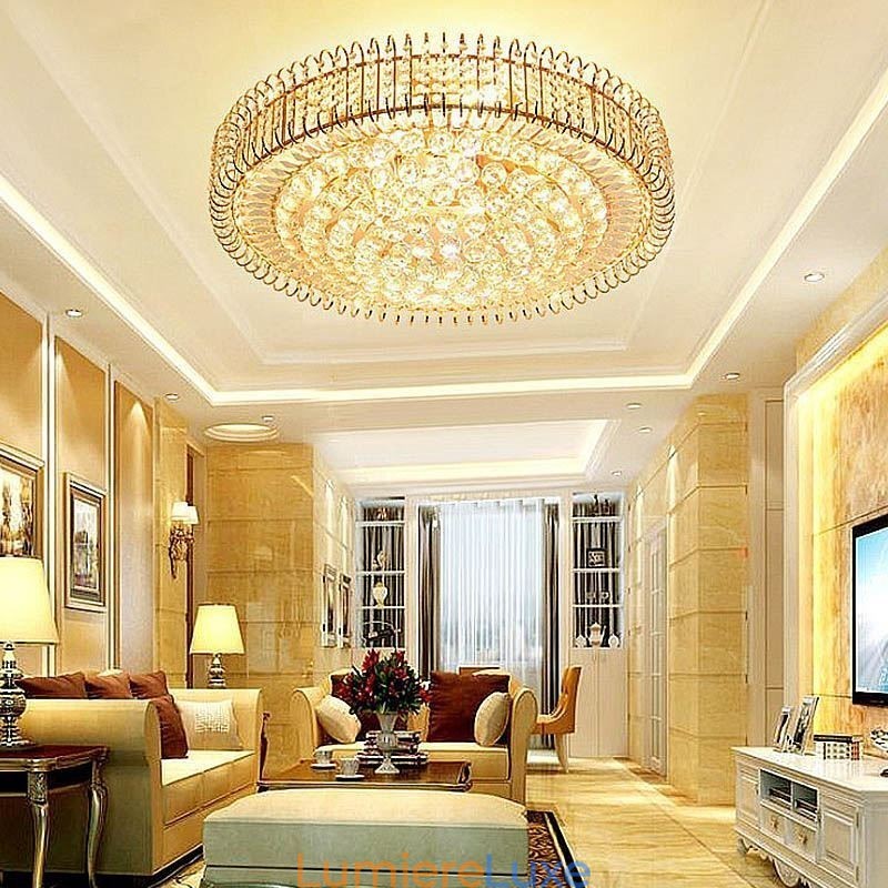Plafonnier rond en cristal de style européen