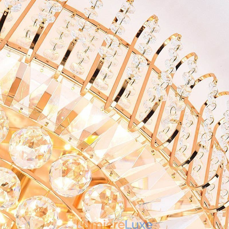 Plafonnier rond en cristal de style européen