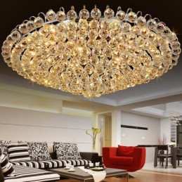 Plafonnier rond en cristal de style européen