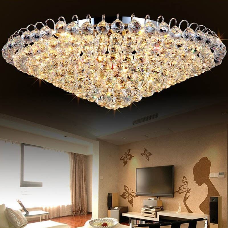 Plafonnier rond en cristal de style européen