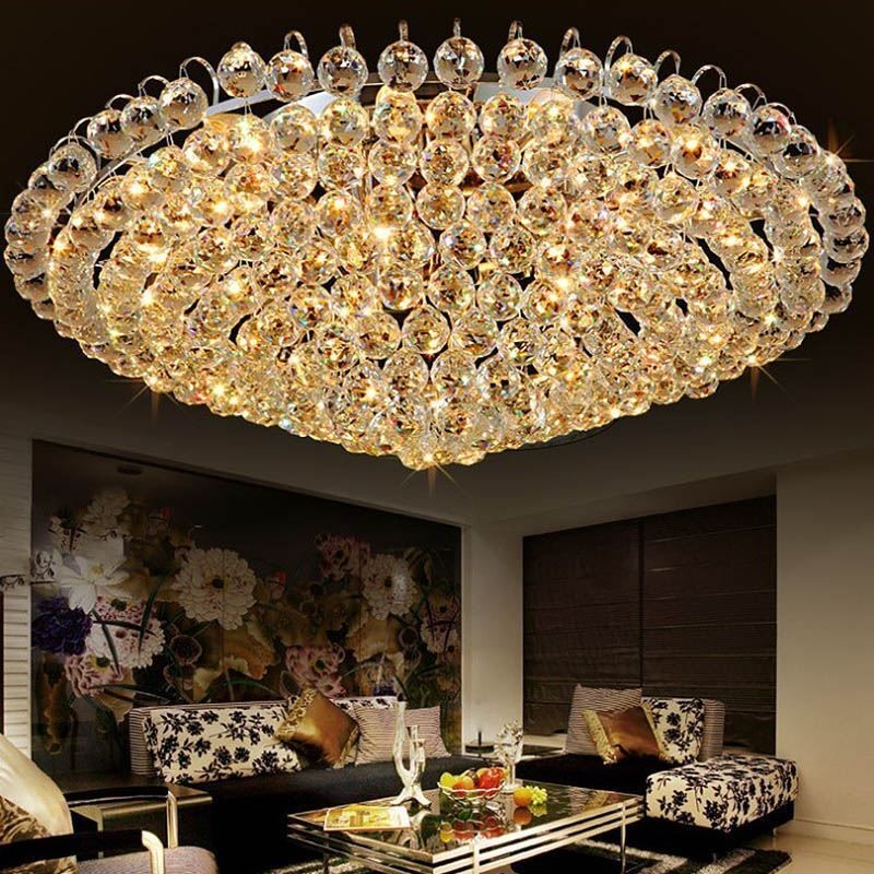 Plafonnier rond en cristal de style européen