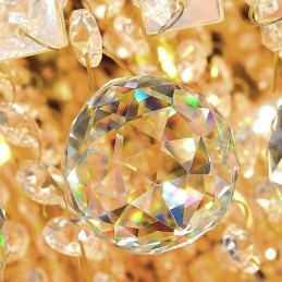 Lustre carré en cristal à montage encastré européen
