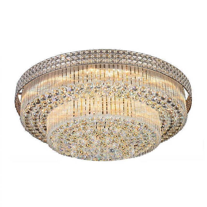 Lustre en cristal moderne rond encastré