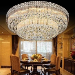 Lustre en cristal moderne rond encastré