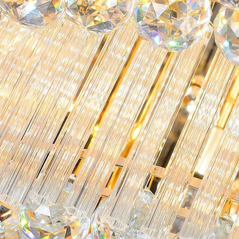 Lustre en cristal moderne rond encastré