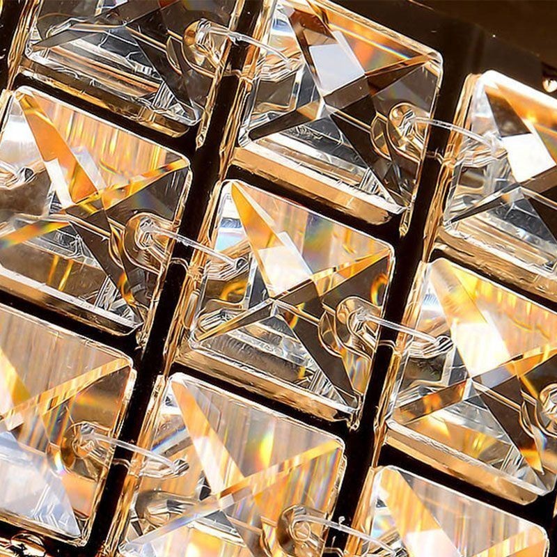 Lustre en cristal moderne rond encastré