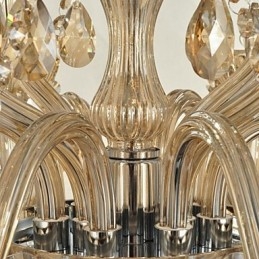 Lustre en verre cristal contemporain moderne