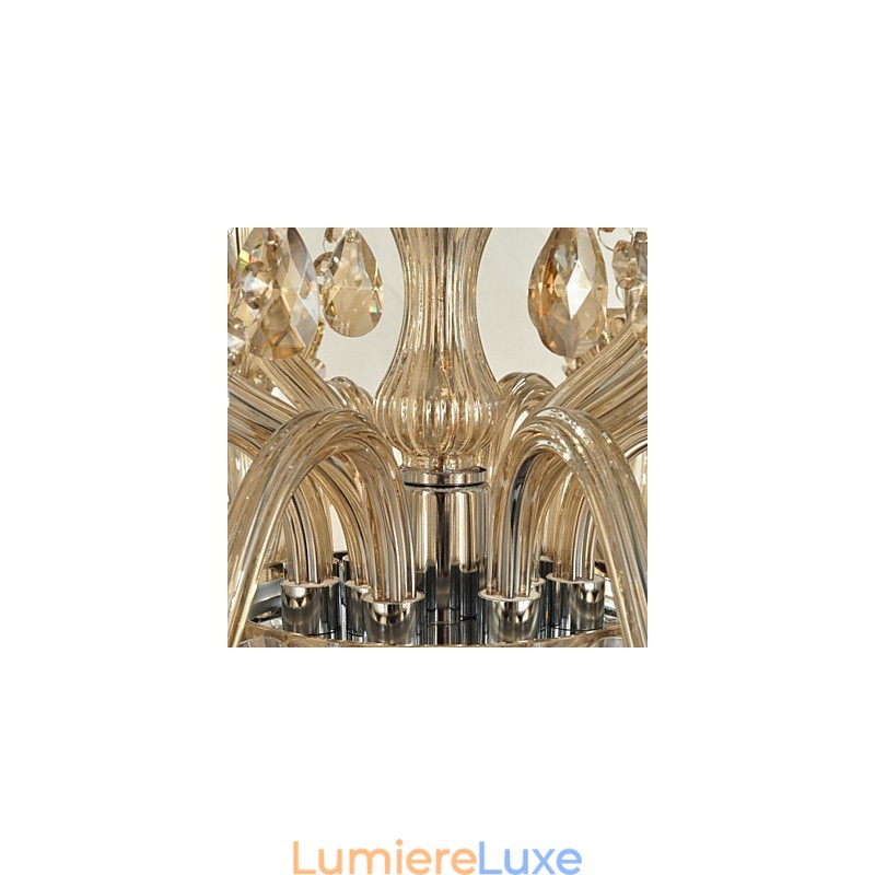 Lustre en verre cristal contemporain moderne