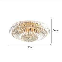 Éclairage rond en cristal encastré simple et moderne