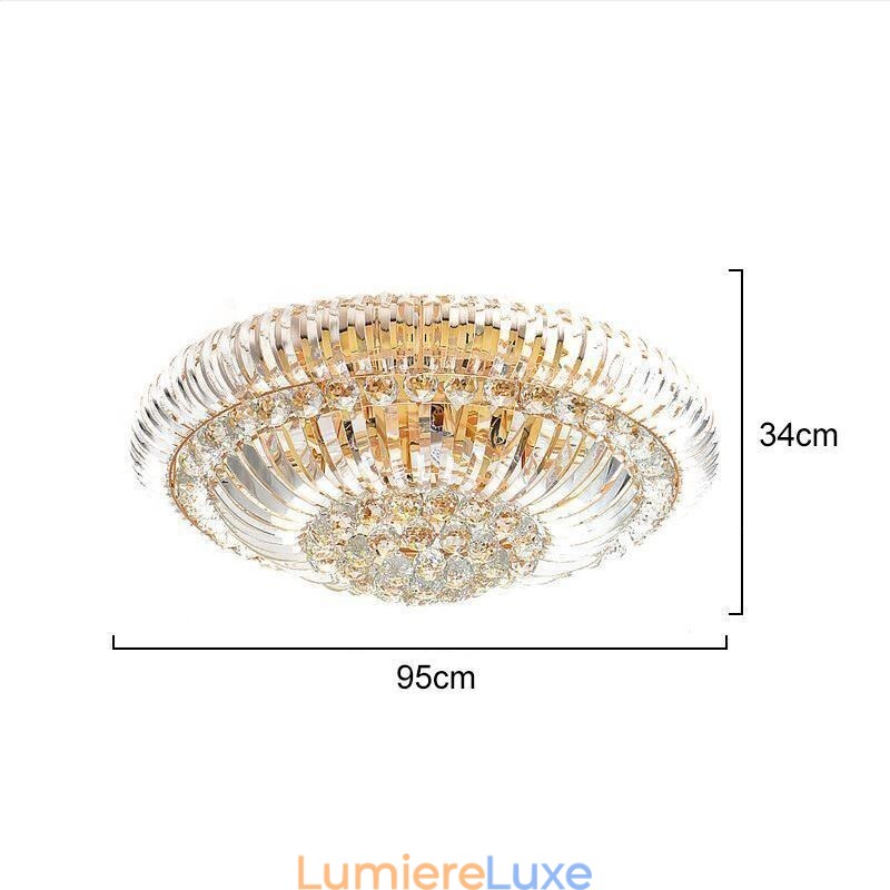 Éclairage rond en cristal encastré simple et moderne