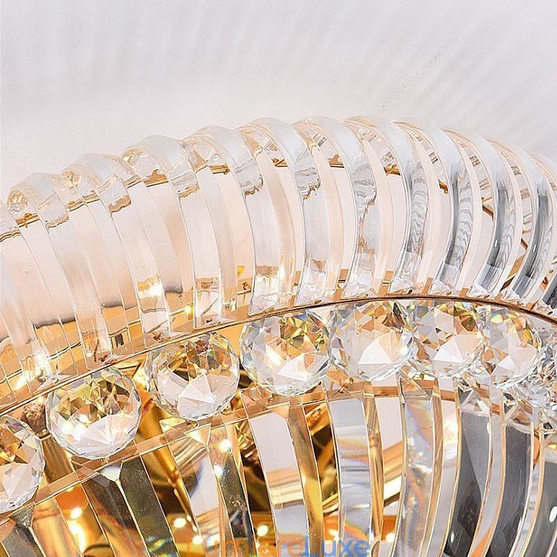 Éclairage rond en cristal encastré simple et moderne