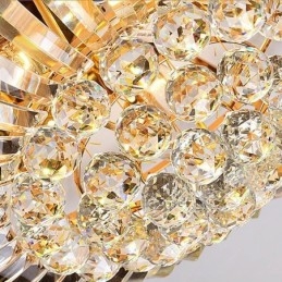 Éclairage rond en cristal encastré simple et moderne