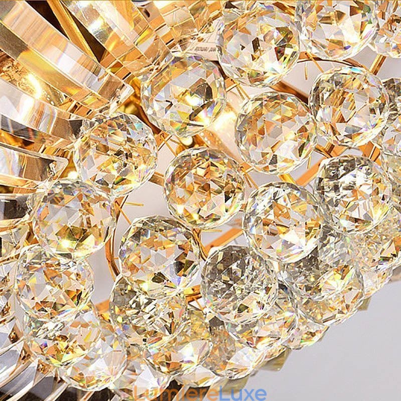 Éclairage rond en cristal encastré simple et moderne