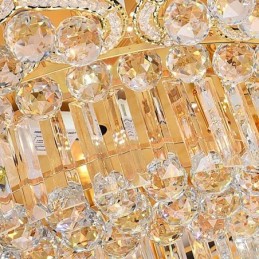 Lustre rond en cristal élégant encastré en forme de fleur