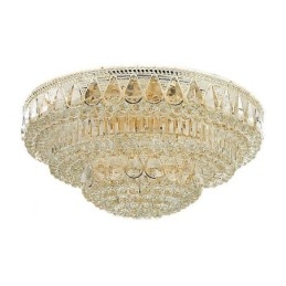 Plafonnier rond en cristal de luxe à encastrer