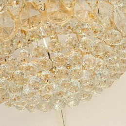 Plafonnier rond en cristal de luxe à encastrer