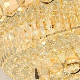 Plafonnier rond en cristal de luxe à encastrer