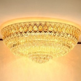 Plafonnier encastré en cristal moderne et simple, éclairage rond créatif