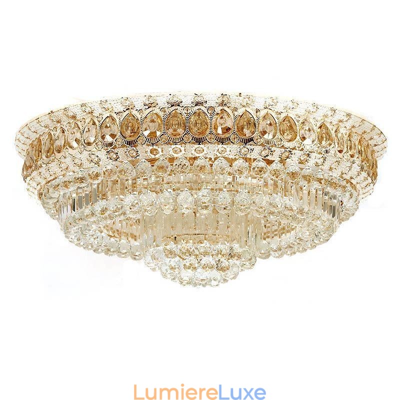 Plafonnier encastré en cristal moderne et simple, éclairage rond créatif