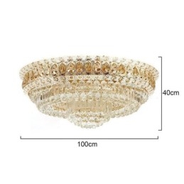 Plafonnier encastré en cristal moderne et simple, éclairage rond créatif