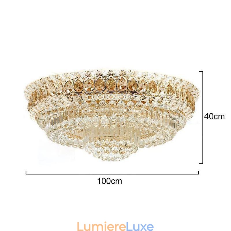 Plafonnier encastré en cristal moderne et simple, éclairage rond créatif