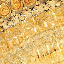 Plafonnier encastré en cristal moderne et simple, éclairage rond créatif