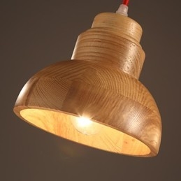Lustre Mini Style Traditionnel Classique Bois Bambou