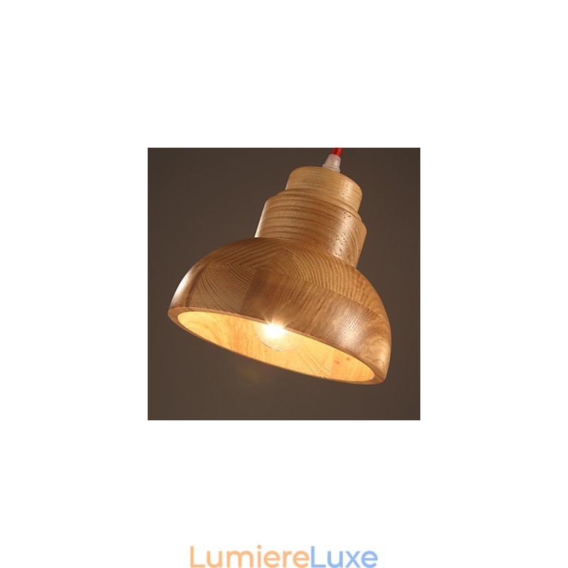 Lustre Mini Style Traditionnel Classique Bois Bambou