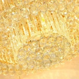 Plafonnier encastré en cristal moderne et simple, éclairage rond créatif