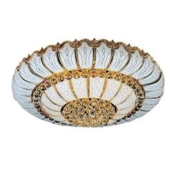 Plafonnier rond en cristal contemporain simple à encastrer