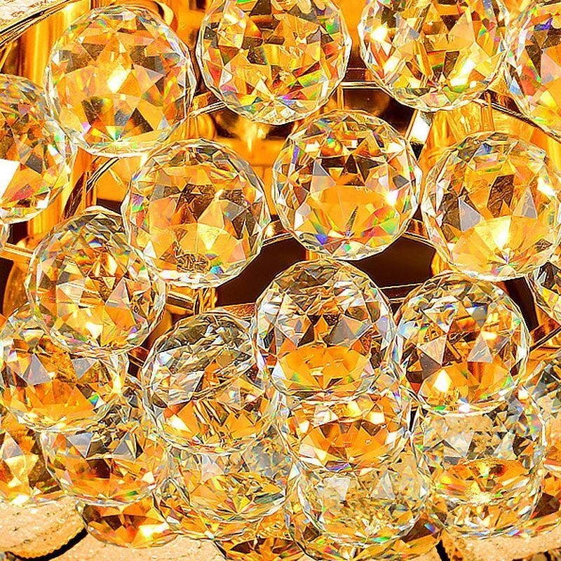 Plafonnier rond en cristal contemporain simple à encastrer