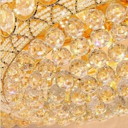 Plafonnier en cristal de luxe, éclairage encastré rond européen