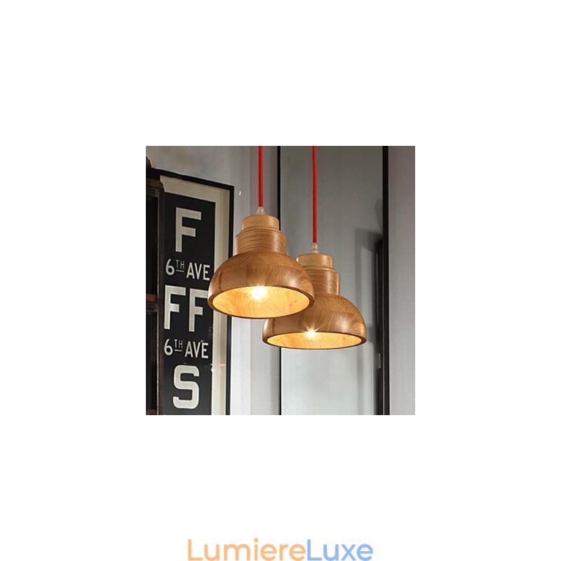 Lustre Mini Style Traditionnel Classique Bois Bambou