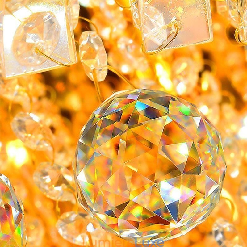 Plafonnier européen en cristal à encastrer