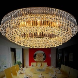 Plafonnier en cristal encastré de style européen ovale
