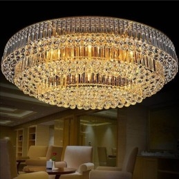 Plafonnier en cristal encastré de style européen ovale