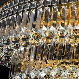 Plafonnier en cristal encastré de style européen ovale