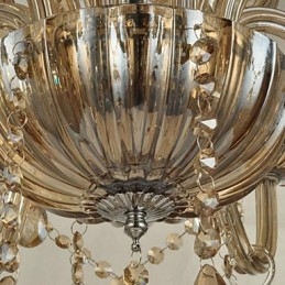 Lustre en verre cristal contemporain moderne