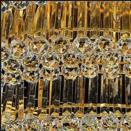 Plafonnier en cristal encastré de style européen ovale