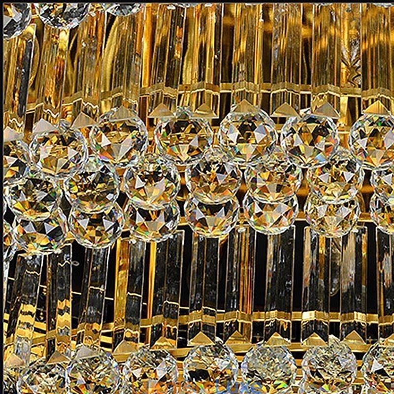 Plafonnier en cristal encastré de style européen ovale