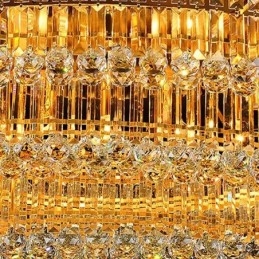 Plafonnier en cristal encastré de style européen ovale