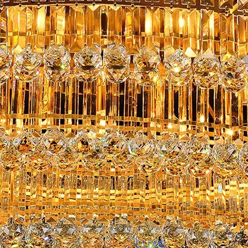 Plafonnier en cristal encastré de style européen ovale
