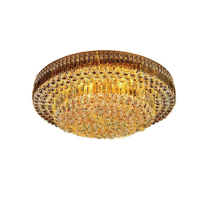 Plafonnier encastré en cristal de style européen rond