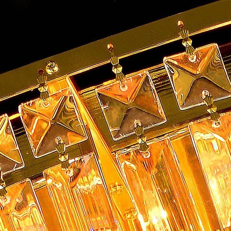 Plafonnier encastré en cristal de style européen rond