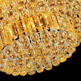Plafonnier encastré en cristal de style européen rond