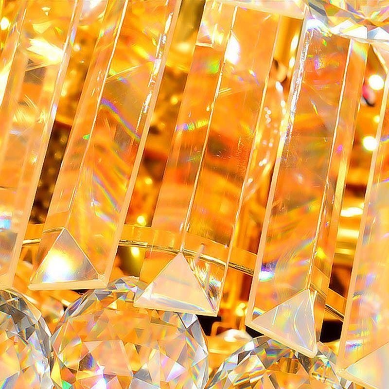 Plafonnier encastré en cristal de style européen rond