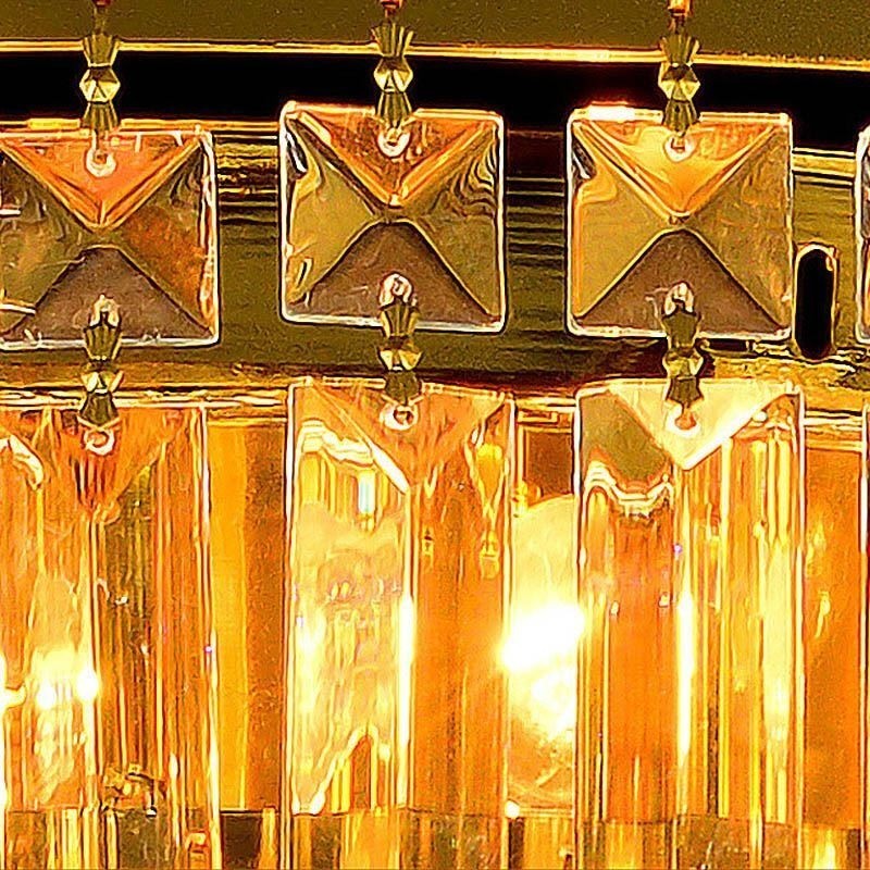 Plafonnier encastré en cristal de style européen rond