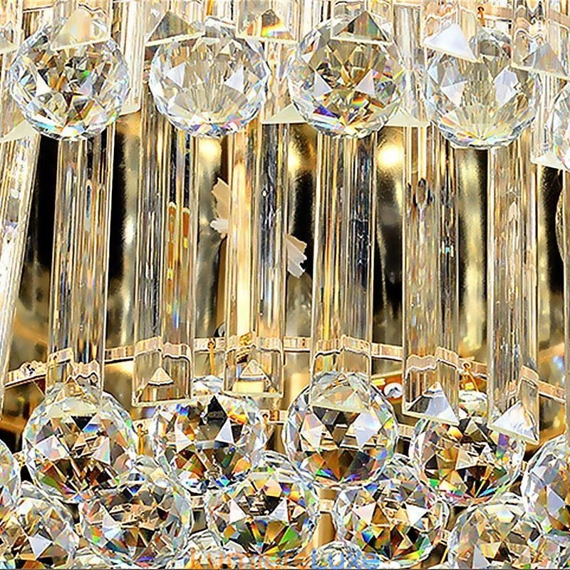 Plafonnier en cristal contemporain simple et rond à encastrer